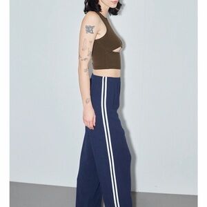 Fashion Brand Company Lazy Pants Soft Linen Navy Sporty, Size Medium